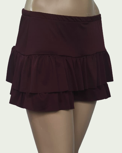 Pollera Pantalón Microfibra con Volados