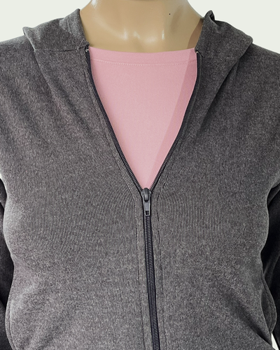 Campera Darlon Rib con Capucha y Bolsillos