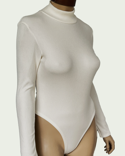 Body Darlon Rib Media Polera con Mangas Largas