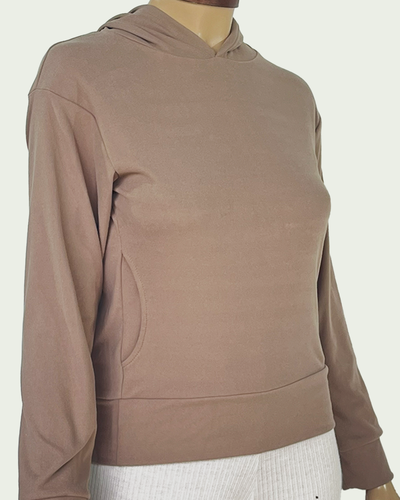 Buzo Darlon Liso con Capucha y Bolsillos