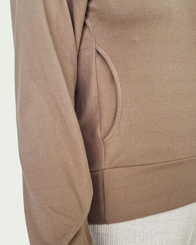 Buzo Darlon Liso con Capucha y Bolsillos