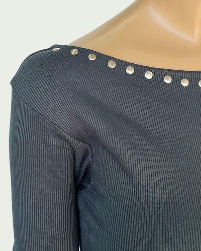 Top Morley Soft con Cuello Bote y Hotfix