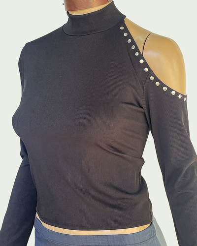 Media Polera Morley con Hombro Descubierto y Hotfix