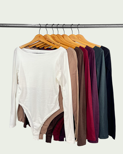 Body Morley Soft con Mangas Largas y Cuello Bote