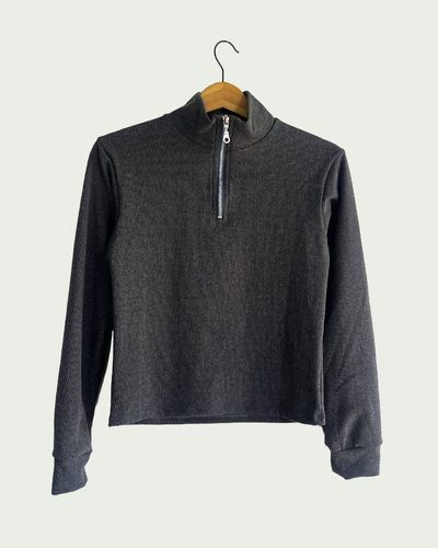 Buzo Darlon Rib Media Polera con Cierre