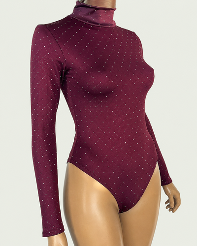 Body Media Polera Microfibra con Strass Mangas Largas 