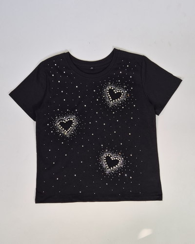 Top Algodón 009 Tres Corazones Strass