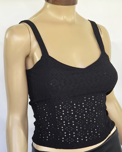 Top Broderie con Breteles