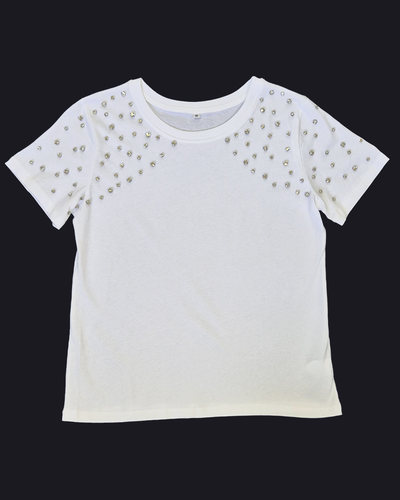 Top Algodón 004 Strass Mangas