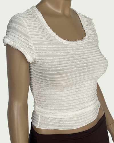 Top Mini Ruffle Mangas Cortas