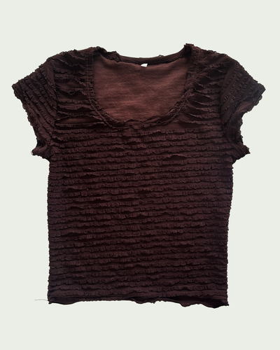 Top Mini Ruffle Mangas Cortas