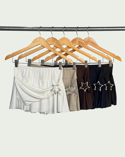 Pollera Pantalón Microfibra con Aplique Estrella