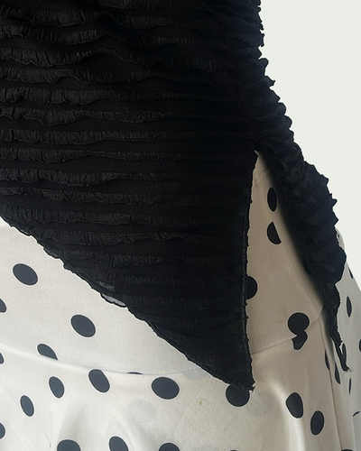 Top Mini Ruffle Halter Asimetrico