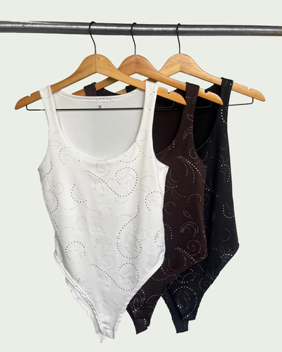 Body Microfibra Tachas Sin Mangas