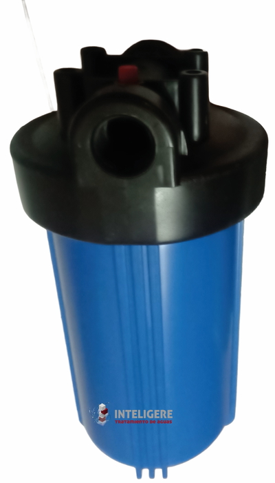 Carcasa plástica azul 4,5x10",c soporte, venteo, conex 1"