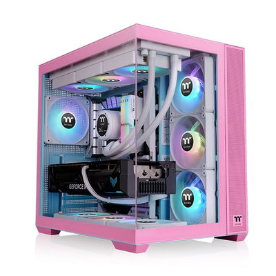Gabinete TT View 380 Mid-Tower TG x2 Fan ARGB x4 Bubble Pink (9224)
