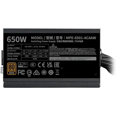 FUENTE 650W COOLER MASTER 80+ BRONZE V3