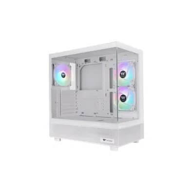 GABINETE THERMALTAKE VIEW 270 PLUS MID-TOWER TG X2 FAN ARGB X3 SNOW WHITE