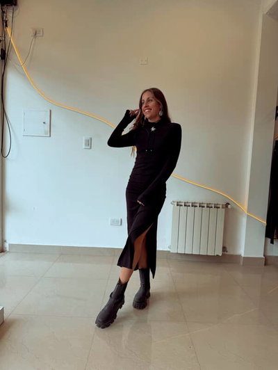 Vestido largo lanilla