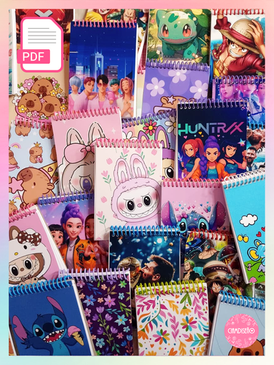 84 DISEÑOS DE TAPA PARA  ANOTADORES (10x14cm)