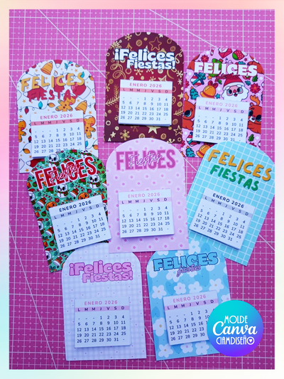 16 DISEÑOS CANVA CALENDARIO 2026