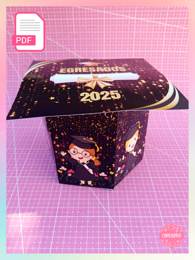 CAJA "BIRRETE" GORRO DE EGRESADOS - PDF 