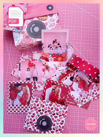 CÁMARA CON FOTOS POLAROID SAN VALENTÍN 