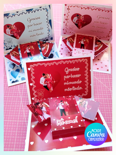 8 DISEÑOS TARJETA SAN VALENTÍN EDITABLE EN CANVA