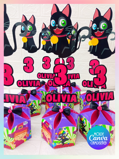 MOLDE CANVA CENTRO DE MESA HEXAGONAL - DOS MEDIDAS