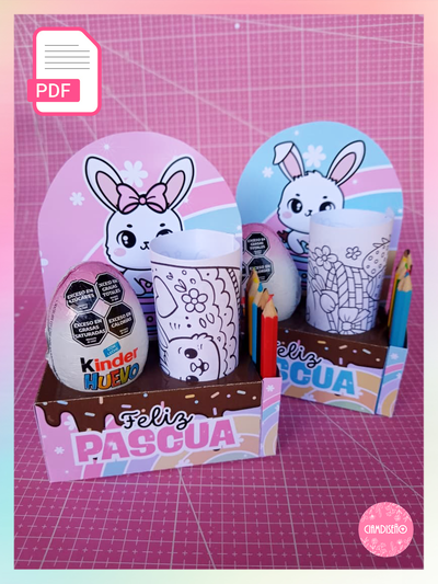 PORTA HUEVO DOBLE PARA PINTAR PDF PASCUA