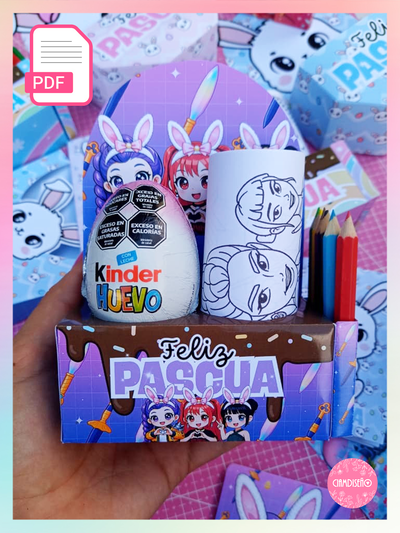 10 DISEÑOS PDF PORTA HUEVO DOBLE PARA PINTAR PASCUA