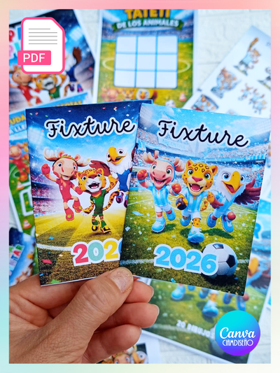 FIXTURE MUNDIAL 2026 PDF Y EDITABLE EN CANVA