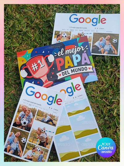 TARJETON + SOBRE DÍA DEL PADRE EDITABLE EN CANVA