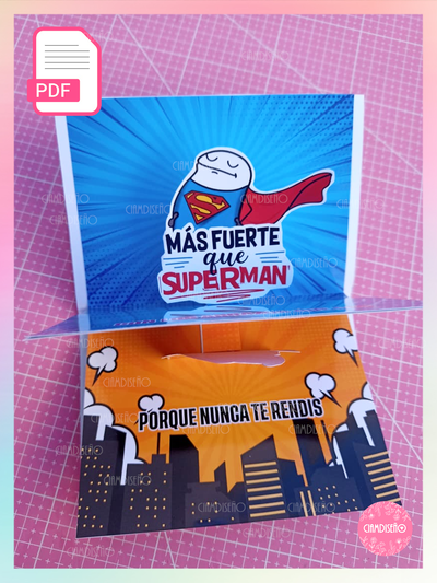 TARJETÓN PDF DÍA DEL PADRE SUPERHEROES 