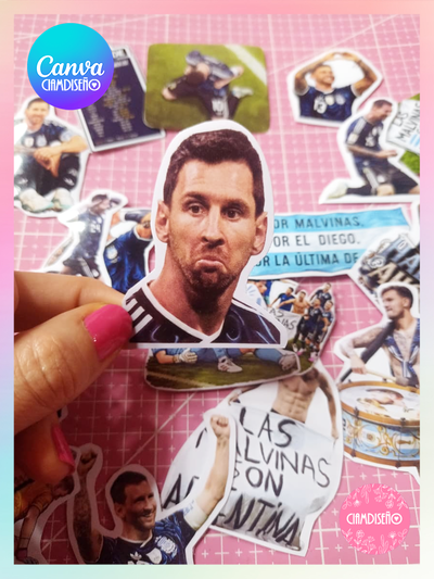 45 STICKERS LA SELECCION ARGENTINA 