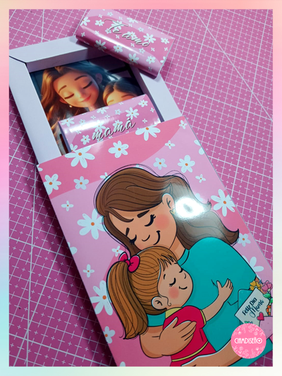 3 DISEÑOS CUADRITO CHOCOLATINES DIA DE LA MADRE