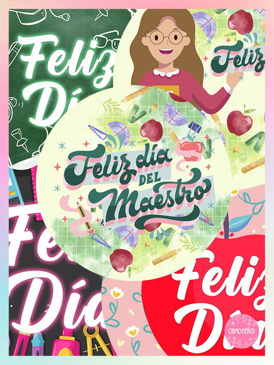 5 DISEÑOS PALETAS DIA DEL MAESTRO
