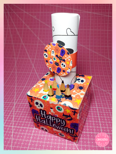 15 DISEÑOS CAJA CUBO PARA PINTAR HALLOWEEN