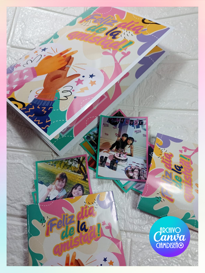 ÁLBUM DÍA DE LA AMISTAD EDITABLE EN CANVA