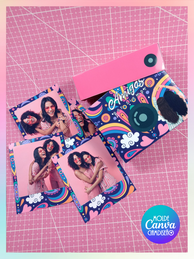 MOLDE CANVA MINI CAMARA DE FOTOS + POLAROID + DISEÑO