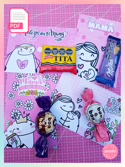 TARJETONES GOLOSINEROS DIA DE LA MADRE FLORK