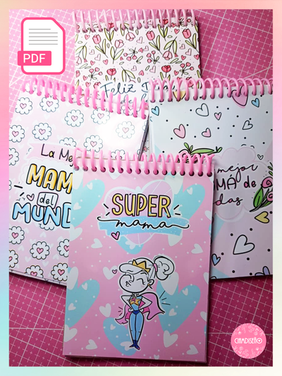 4 DISEÑOS ANOTADORES DÍA DE LA MADRE - PDF