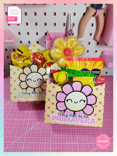 4 DISEÑOS MINI BANDEJITA DIA DE LA PRIMAVERA