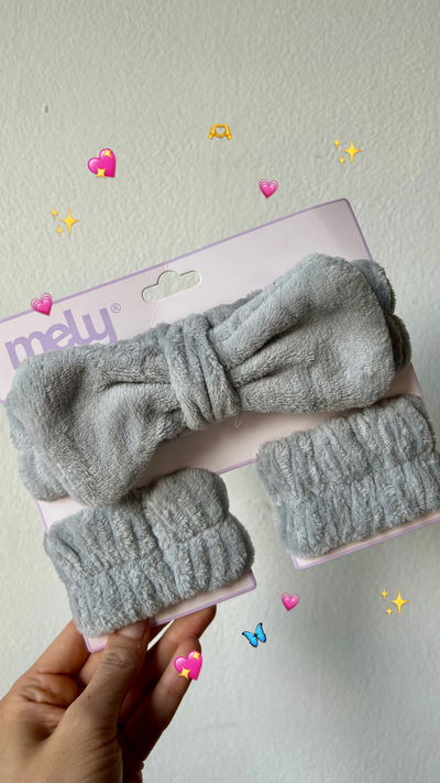 Vincha + muñequeras Mely