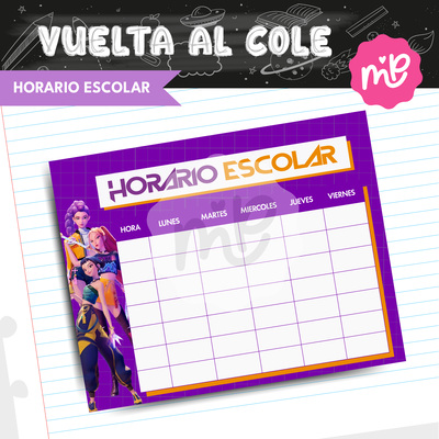 HORARIO ESCOLAR - HUNTRIX