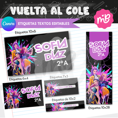 ETIQUETAS ESCOLARES - HUNTRIX