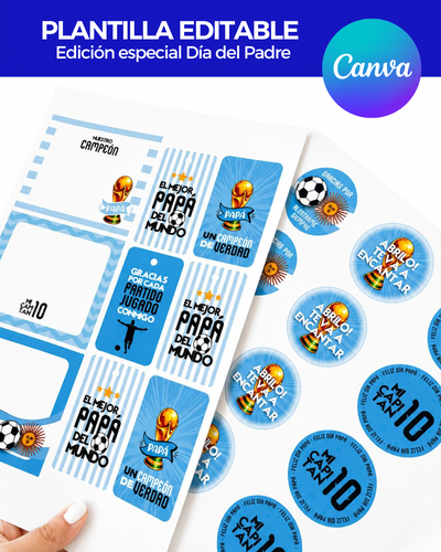 KIT EDITABLE - PAPÁ CAMPEÓN