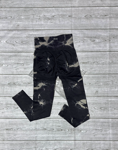 Calza negra jaspeada