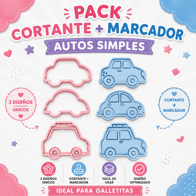PACK X3 CORTANTE + MARCADOR AUTO SIMPLE