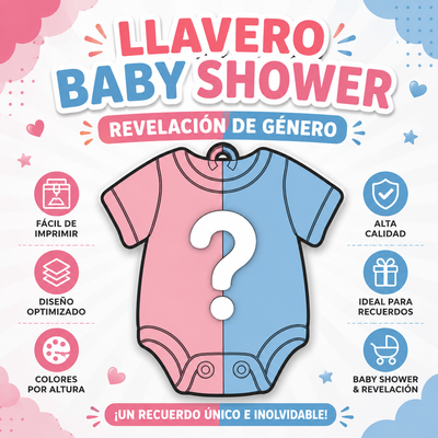 LLAVERO BABY SHOWER / REVELACION DE GENERO